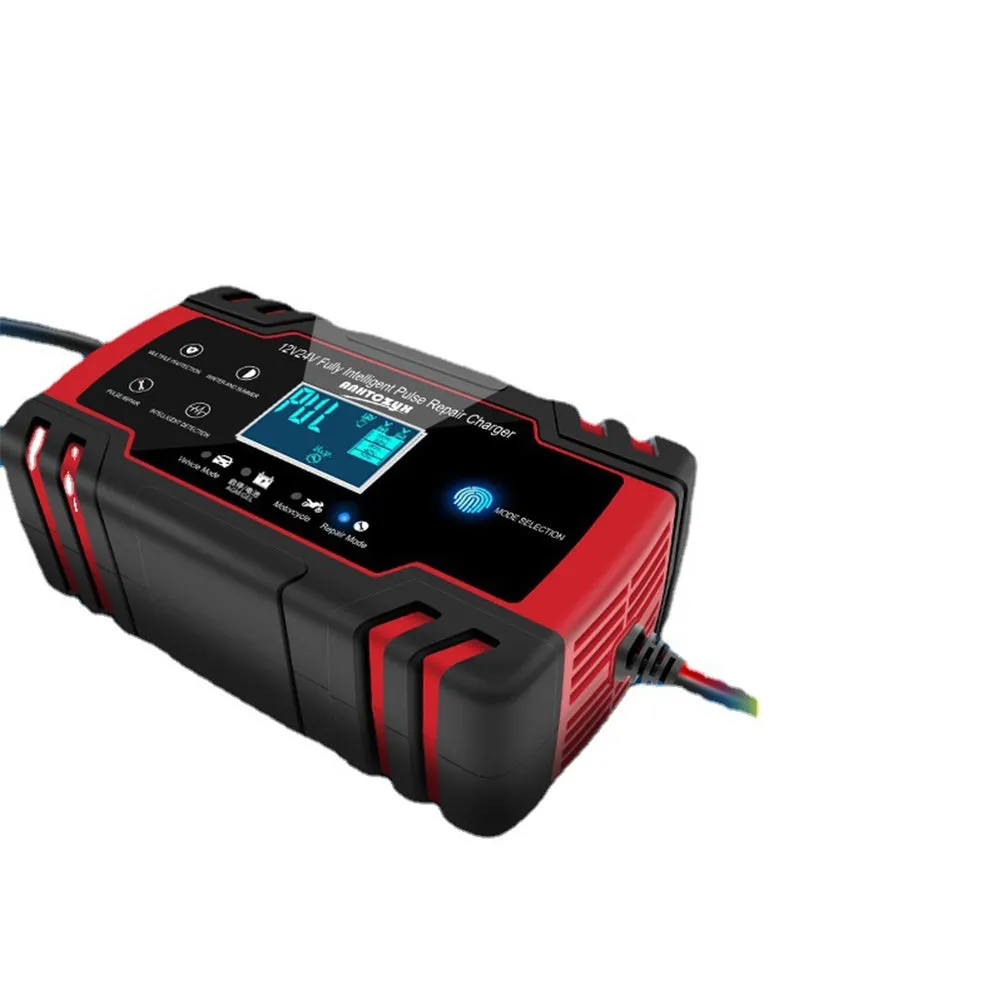 12v 24v Full Automatic Car Battery Charger Lcd Display Smart