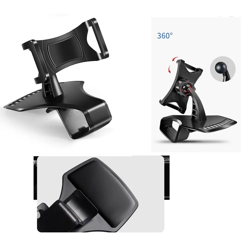 3 in 1 Car GPS Smartphone Holder: Dashboard / Visor Clamp   AC Grid Clip for Allview P6 Energy Mini (2017) - Black