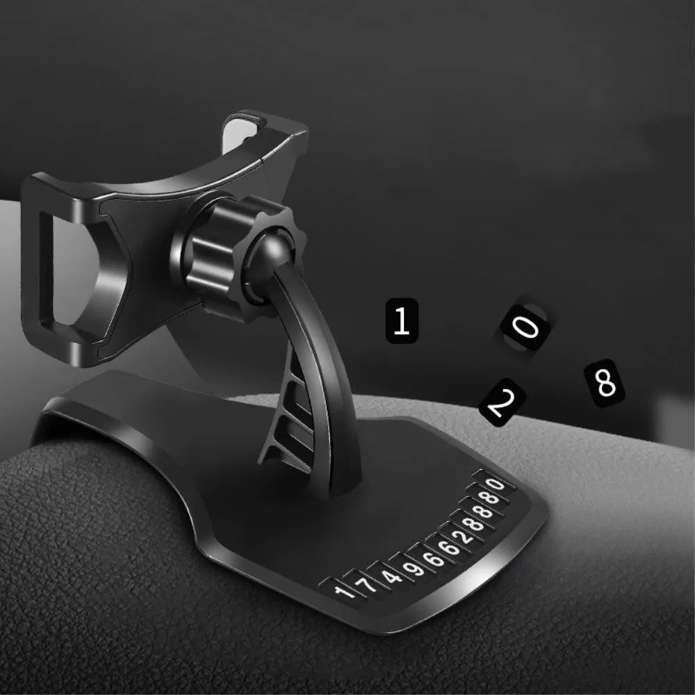 3 in 1 Car GPS Smartphone Holder: Dashboard / Visor Clamp   AC Grid Clip for Allview P6 Energy Mini (2017) - Black