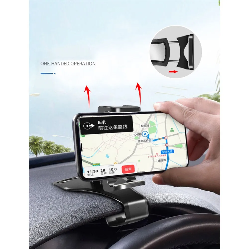 3 in 1 Car GPS Smartphone Holder: Dashboard / Visor Clamp   AC Grid Clip for Allview P6 Energy Mini (2017) - Black