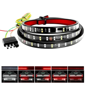 60 Inch 264Leds Red White Double Row LED Tailgate Light Strip