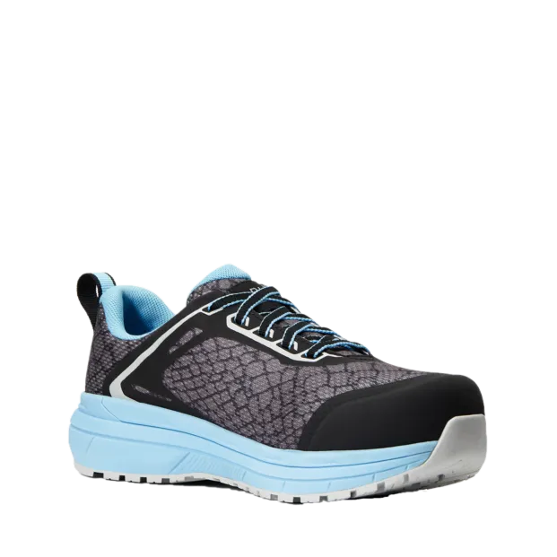 Ariat Ladies Outpace Grey Mesh Snake Print Work Sneakers 10040855