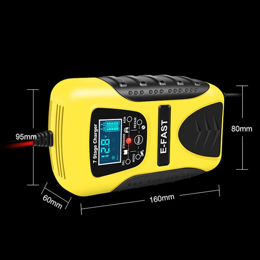 Car Motorcycle Battery Charger 12v 7-stage Multi-battery Mode