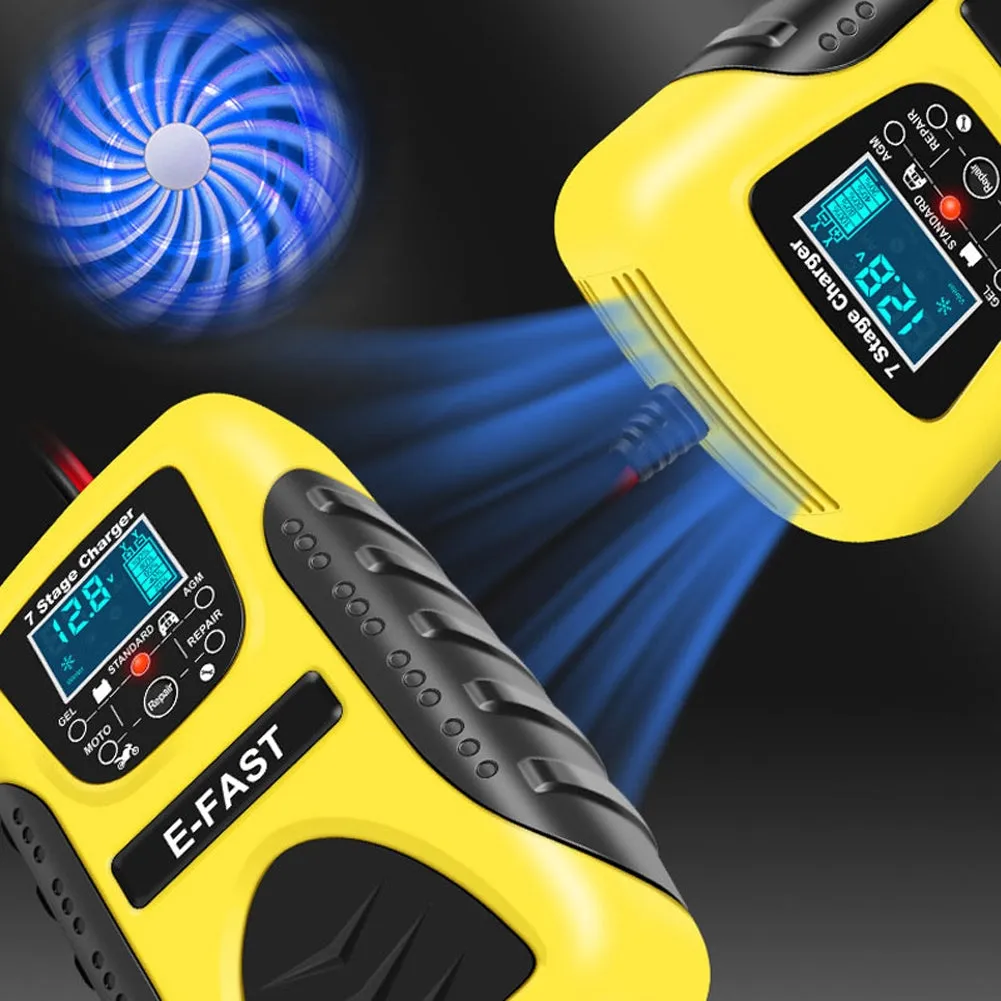 Car Motorcycle Battery Charger 12v 7-stage Multi-battery Mode