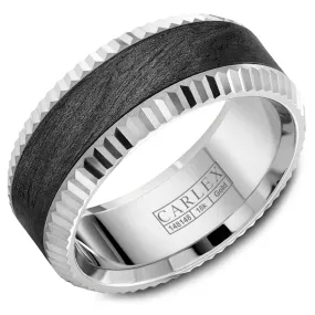 Carlex G3 Wedding Band 18k Gold & Forged Carbon Fiber 9.00mm