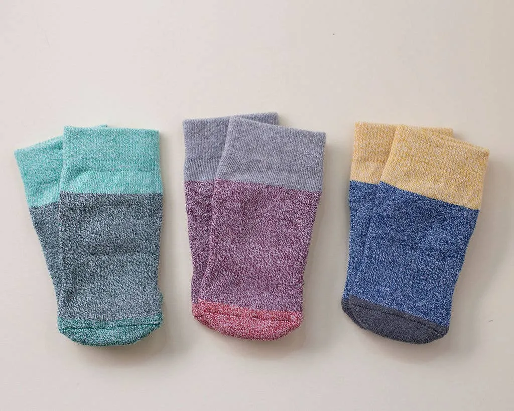 Chris - Non-Slip Baby Socks Blue, Purple, Navy Color Block