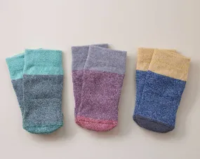 Chris - Non-Slip Baby Socks Blue, Purple, Navy Color Block