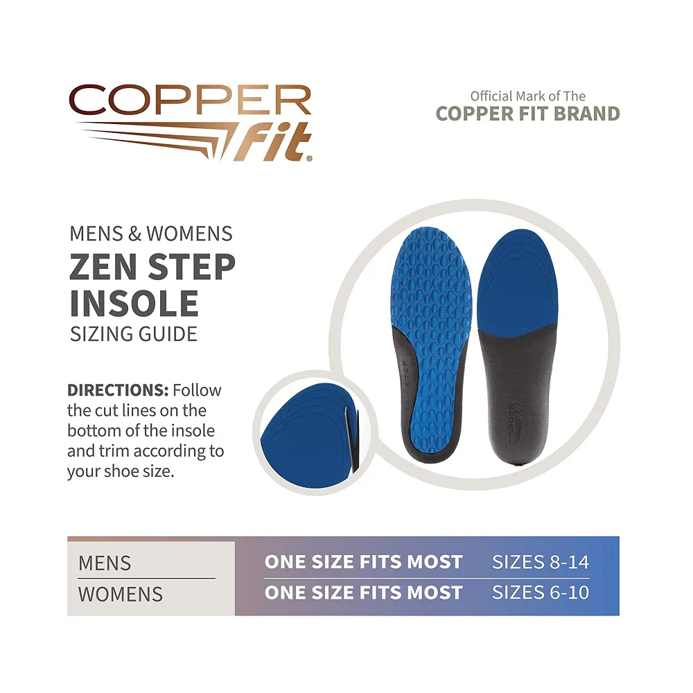 Copper Fit Men's Zen Step Comfort Insole | Size 8-14