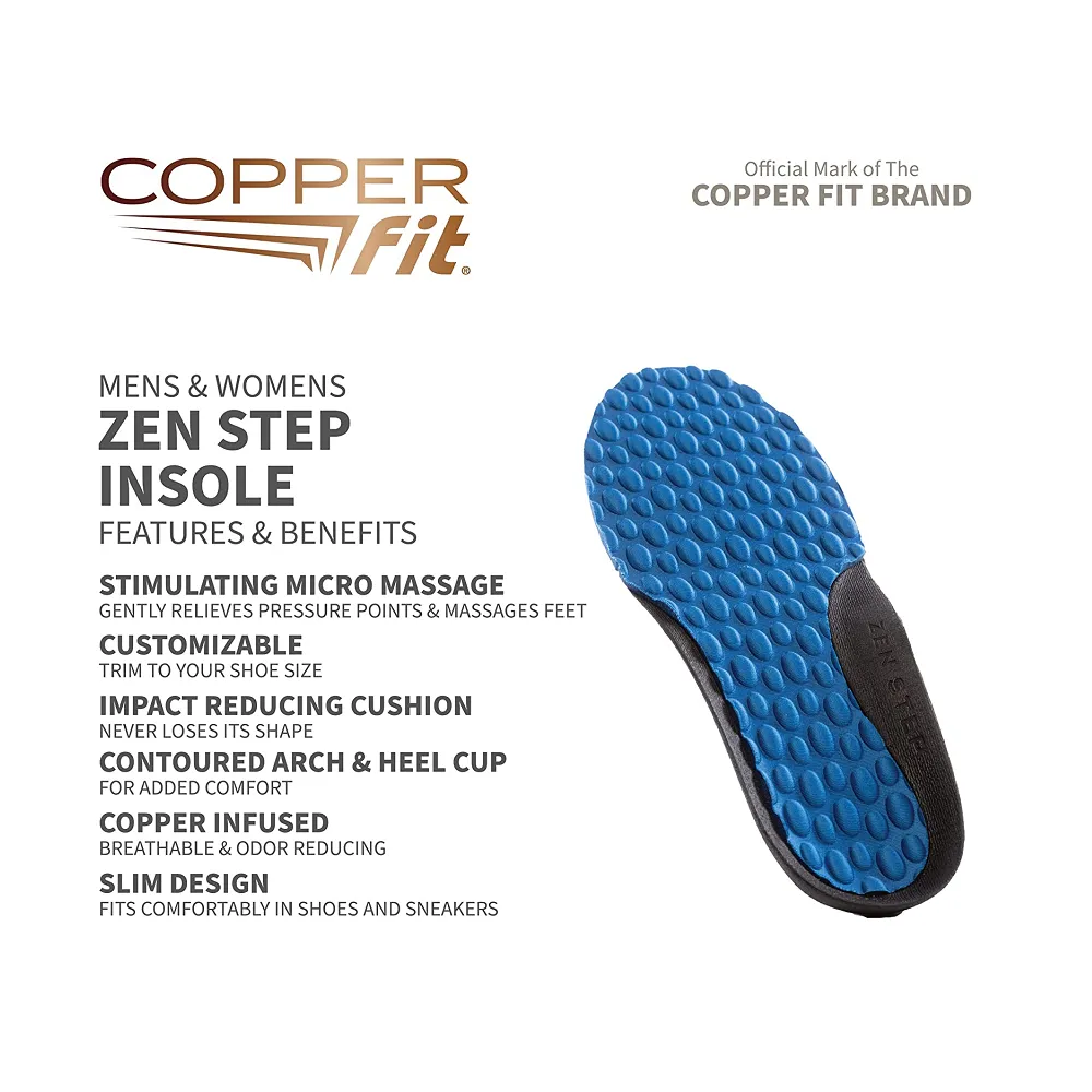 Copper Fit Men's Zen Step Comfort Insole | Size 8-14