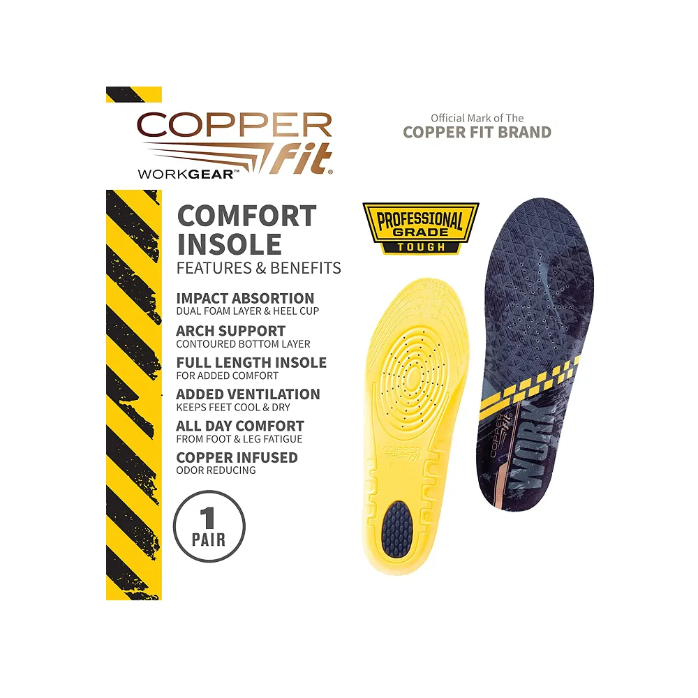 Copper Fit Unisex Work Gear Comfort Insoles