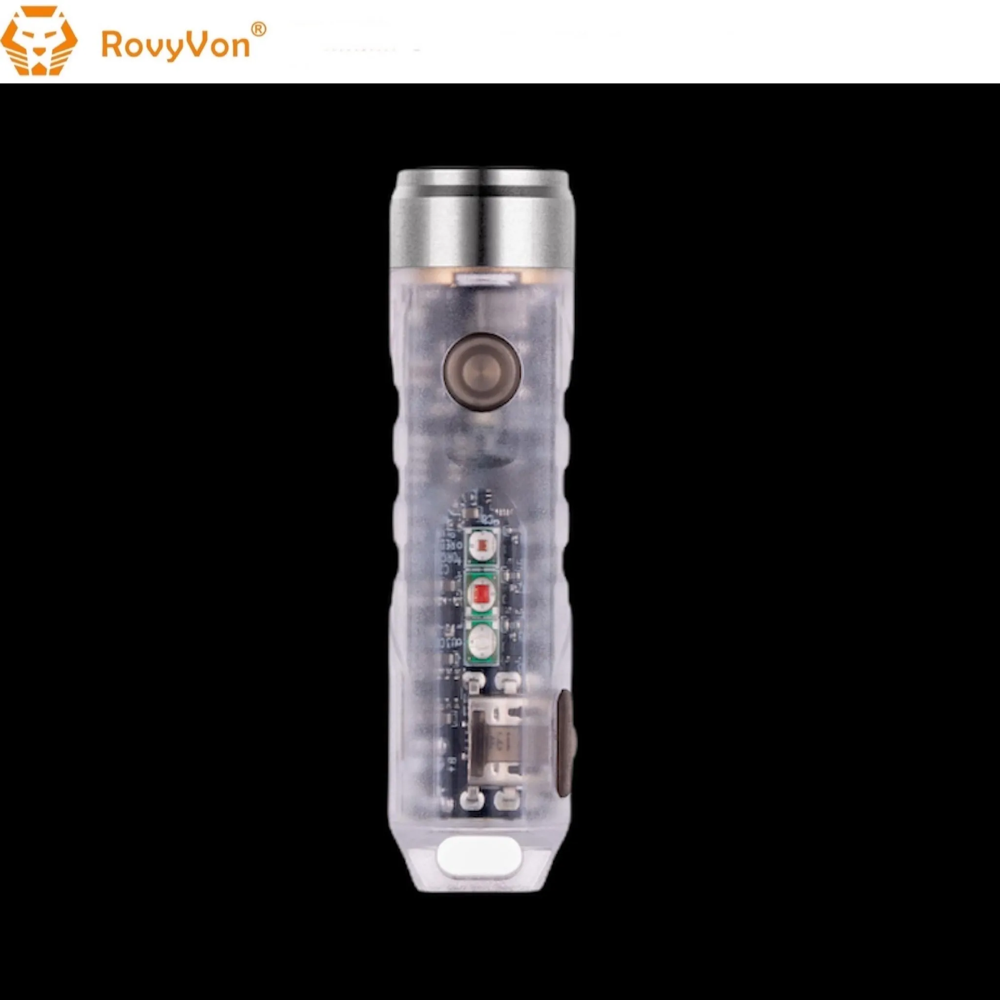 RovyVon Aurora A8x Amber/Red/Blue Multifunction EDC Keychain Flashlight