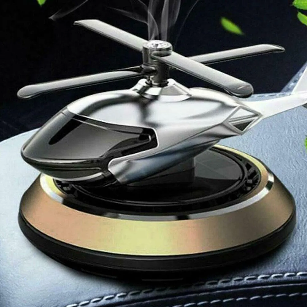 Solar Energy Rotating Helicopter Aroma Diffuser Car Air Freshener