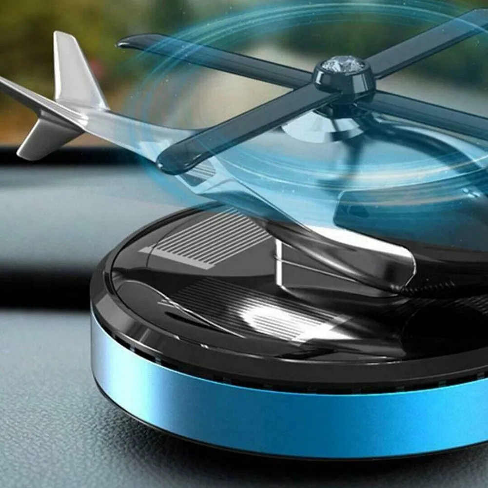 Solar Energy Rotating Helicopter Aroma Diffuser Car Air Freshener