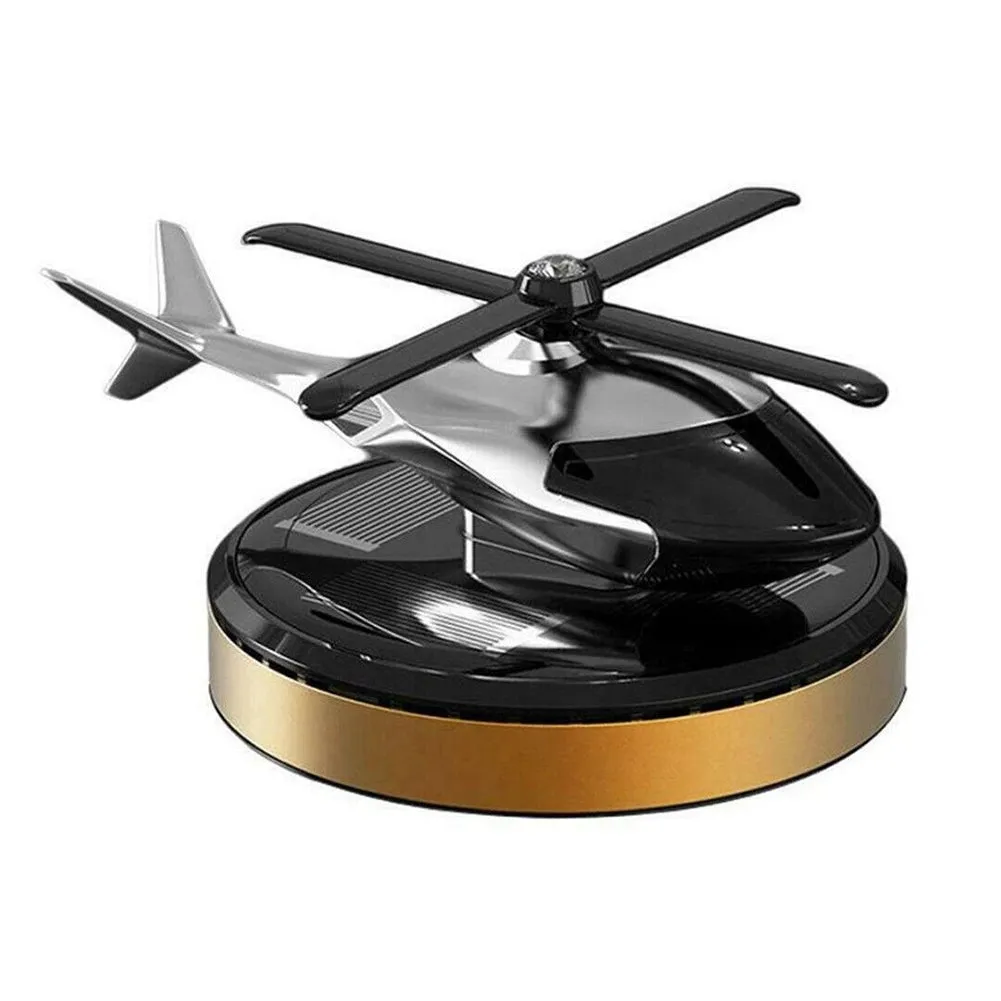 Solar Energy Rotating Helicopter Aroma Diffuser Car Air Freshener