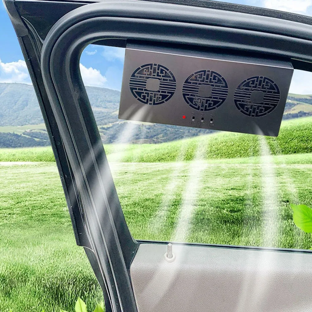 Solar Powered Car Exhaust Fan 3 Cooler 5000Rpm Solar Energy