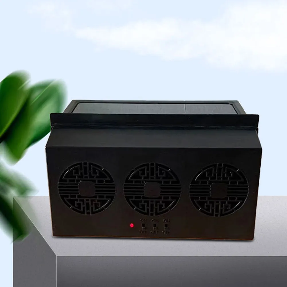 Solar Powered Car Exhaust Fan 3 Cooler 5000Rpm Solar Energy