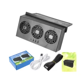 Solar Powered Car Exhaust Fan 3 Cooler 5000Rpm Solar Energy