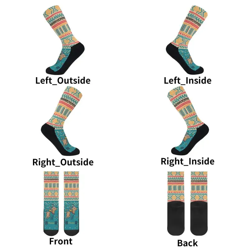 Unleash Your Holiday Spirit with Custom Reindeer Crew Socks