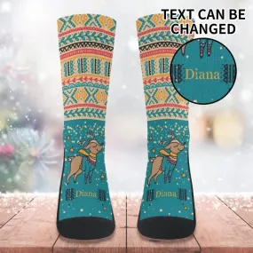 Unleash Your Holiday Spirit with Custom Reindeer Crew Socks