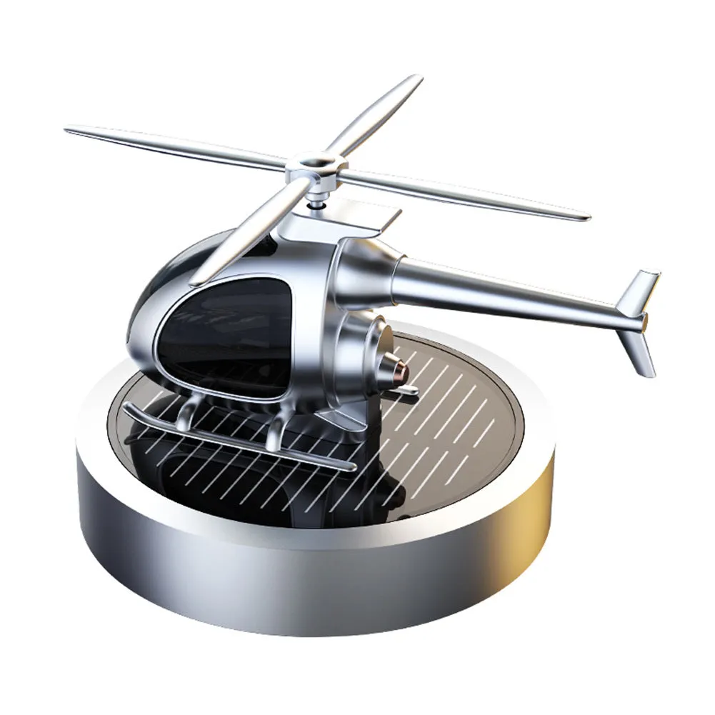 US Air Freshener Helicopter Ornaments Solar Energy Rotating