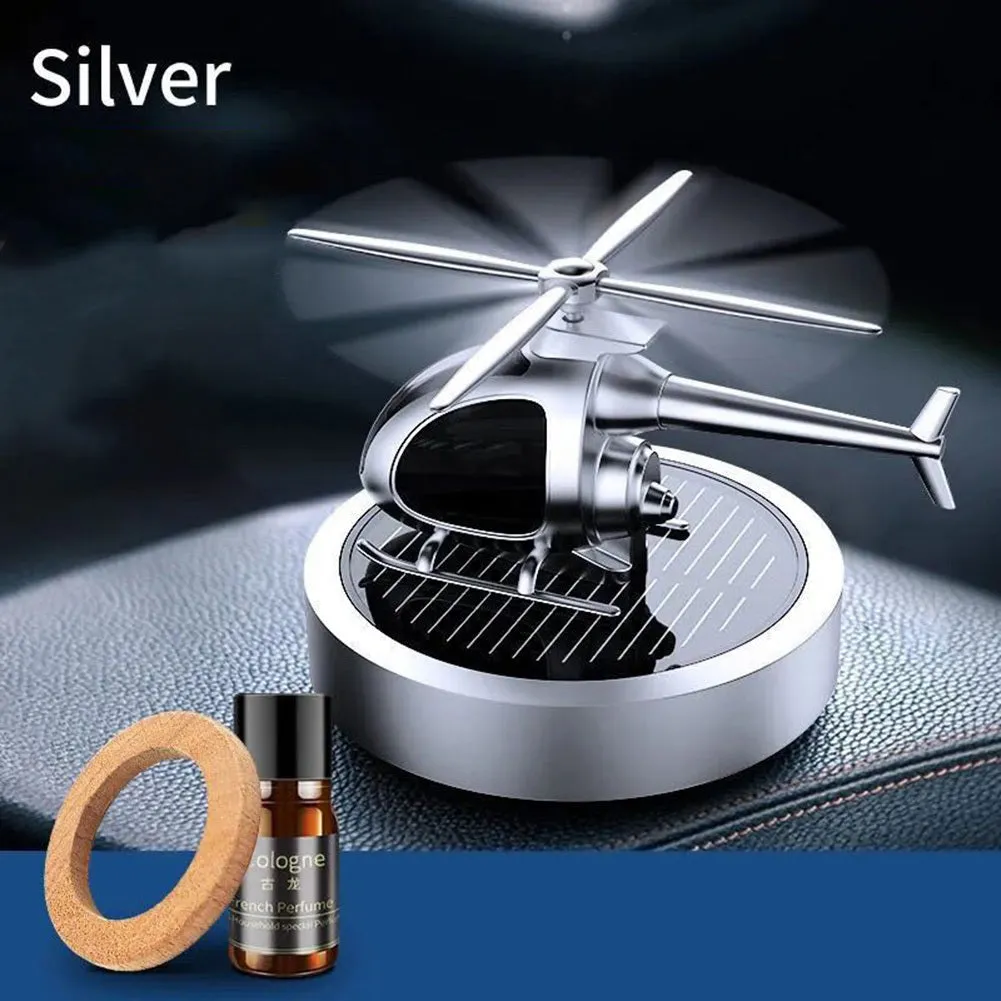 US Air Freshener Helicopter Ornaments Solar Energy Rotating