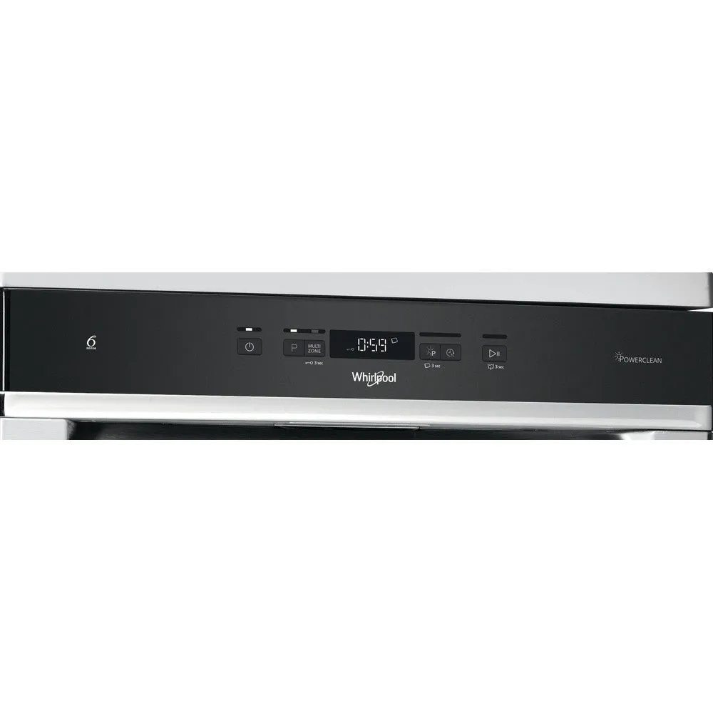 Whirlpool WFC3C33PFXUK Freestanding Dishwasher 14 Place Full Size - Stainless Steel